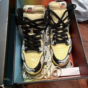US Men Size 10.5 Nike Dunk High 1985 Black Acid Wash DD9404-700